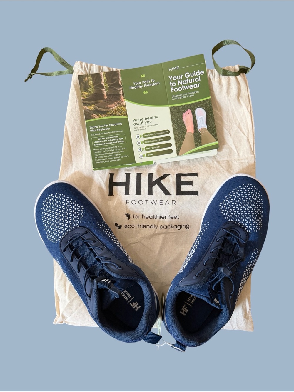 Women’s Navy Blue HIKE Brand Flow Minimalistic Shoes for Foot, Knee & Back Pain